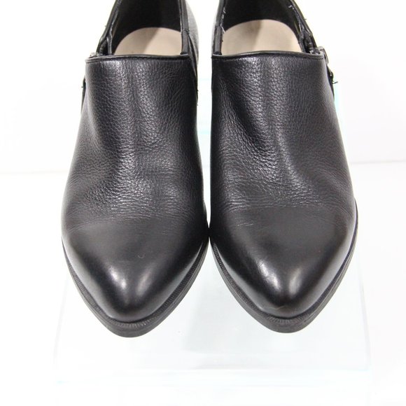 Nine West Ankle Bootie Women Black Leather Shoes Shootie sz 5.5 Nanshe - Picture 5 of 9